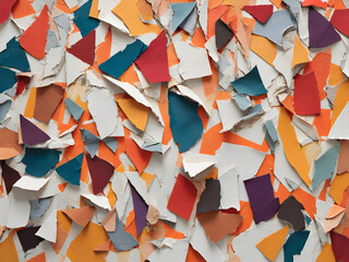  Abstract Torn Paper Posters as Background Texture for Street Art Designs.