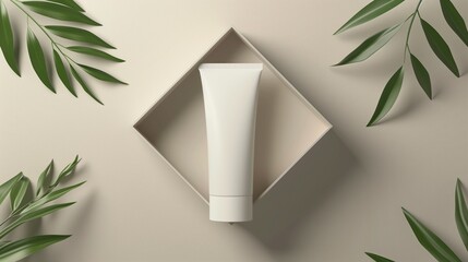 Cream Tube Branding Design Mockup
