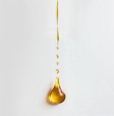 Honey Drop Sequence on White Background