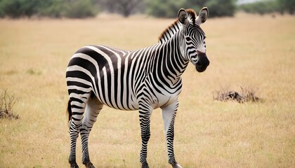 Fototapeta na wymiar A Zebra In A Safari Experience Upscaled 27