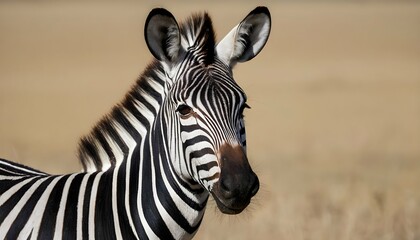 A Zebra With Its Ears Flattened Back In Annoyance