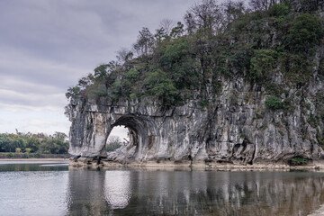 Fototapeta na wymiar The famous Elephant Hill Park in Guilin, Guangxi Provence, China