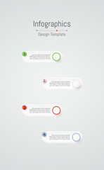 Infographic 4 options design elements for your business data. Vector Illustration.