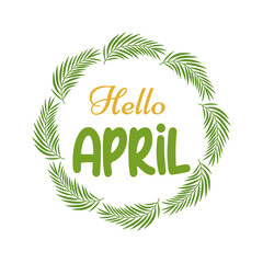 Hello April Vector