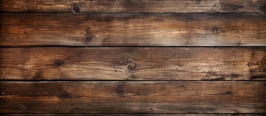 Fototapeta na wymiar A detailed shot of a Brown Hardwood Plank wall with a blurred background, showcasing the beautiful Wood grain pattern and quality of the building material