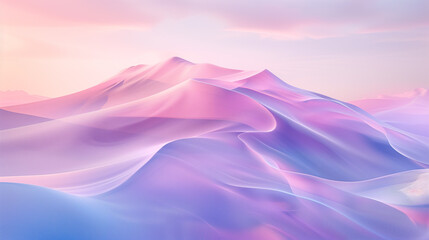 Ethereal pastel waves ripple across an abstract expanse, their gentle gradients creating a serene...