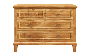 Dresser crafted from Maple isolated on transparent Background