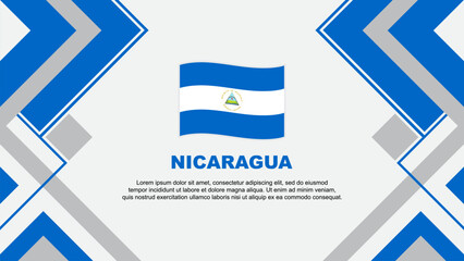 Nicaragua Flag Abstract Background Design Template. Nicaragua Independence Day Banner Wallpaper Vector Illustration. Nicaragua Banner