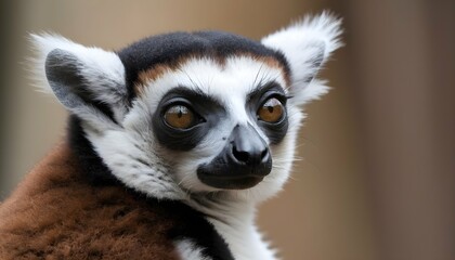 A Lemur With Its Eyes Half Closed Enjoying A Mome