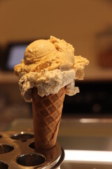 Fresh scooped ice cream cone - 769249469