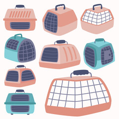 Set of Pet Cage Collection.eps