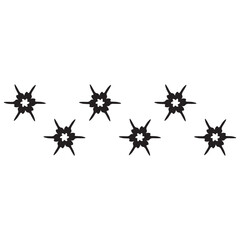 Black color flower shape icon