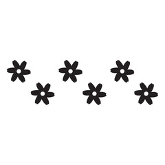 Black color flower shape icon