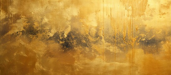 Abstract art featuring black and white lines on a striking golden background, creating a unique visual contrast