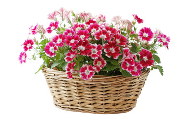 Basket of Sweet Williams isolated on transparent Background