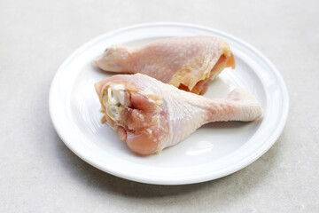 Raw chicken legs, meat for cooking