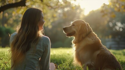 A woman with the joyful charm and warmth of a golden retriever dog's smile
