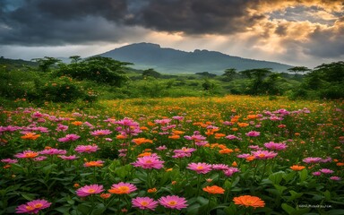 flowers in the mountains