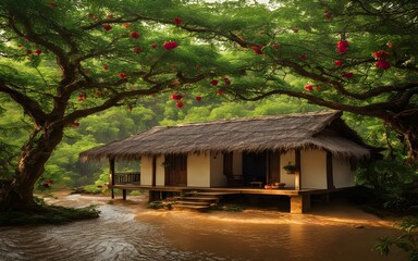 house in the river