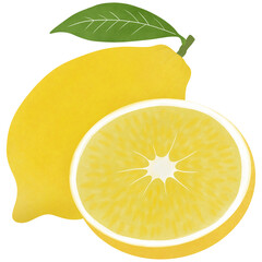 lamon fresh fruit hand drawing cartoon illustration design.
