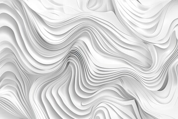 White Clear Blank Subtle Abstract Vector Geometrical Background. Monotone Light Empty Concave Surface. Minimalist Style Wallpaper
