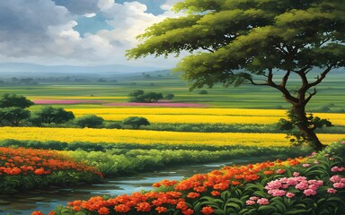 field of yellow flowers