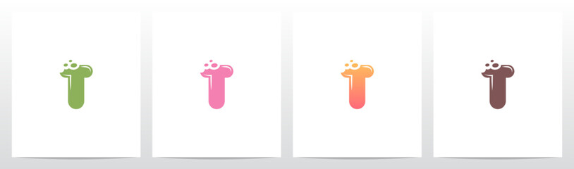 Bite Cookies Cake Letter Initial Logo Design T