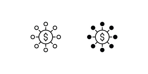 budget icon with white background vector stock illustration