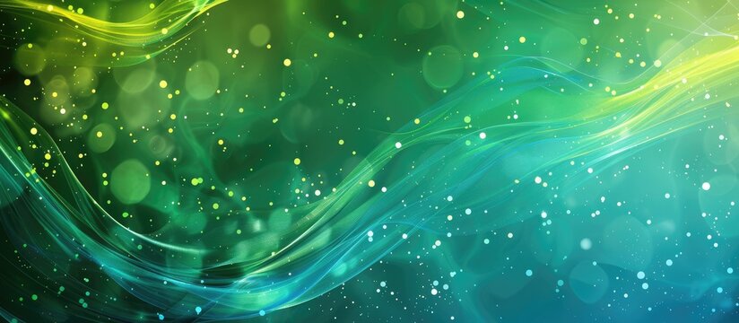 Abstract blue and green background with a shimmering, stylish design for business.