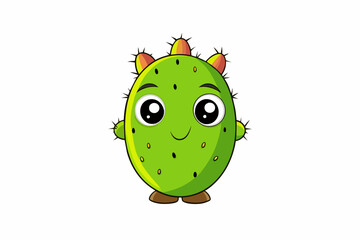 prickly pear food vector illustration