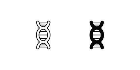 DNA strand icon with white background vector stock illustration