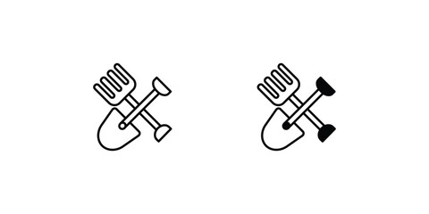 farming tool icon with white background vector stock illustration