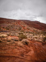 Red sandy OHV trail in Saint George Utah