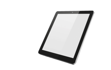 Monochromatic Touchscreen Tablet with Modern Flair isolated on transparent Background