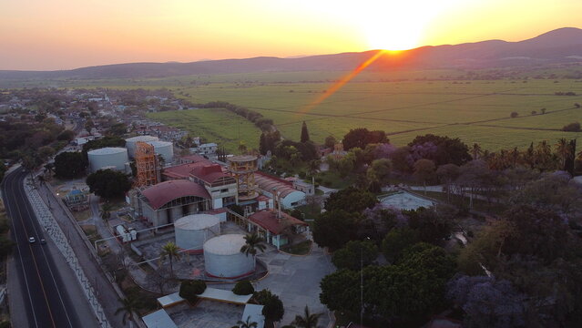 drone photography in crop fields near izucar de matamoros puebla mexico