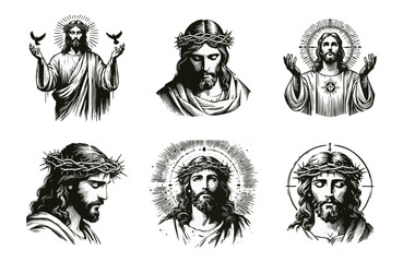 Jesus Christ Vector illustration.