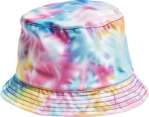 Pastel tie-dye bucket hat