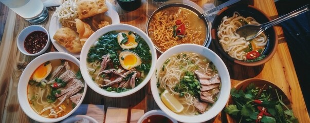 Pho with friends shared moments - obrazy, fototapety, plakaty