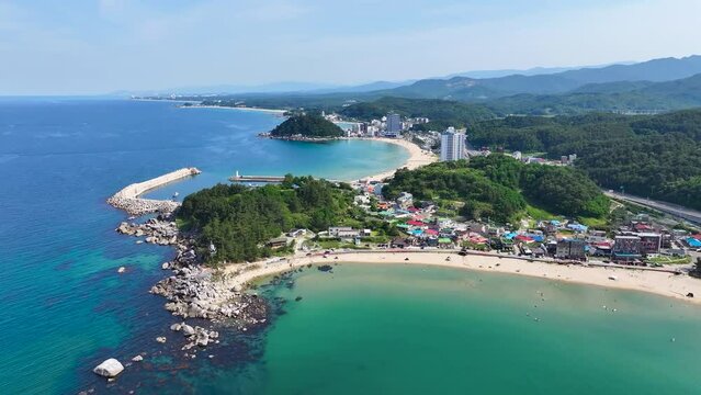 Asia, Republic of Korea, Yangyang-si, Gangwon-do, Dongsan, Jukdo Beach seascape