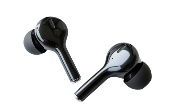 Earbuds Utilizing Bluetooth Technology isolated on transparent Background