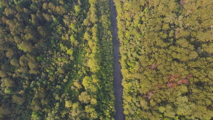 drone photography of nature in the Apulco Valley Puebla Mexico