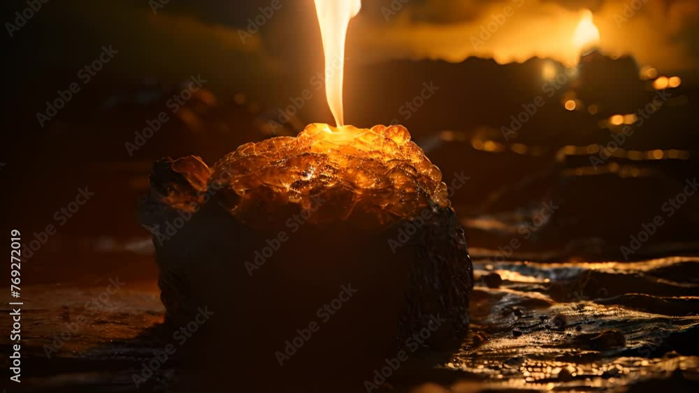 Poster Religious Candle Resting on Table Generative AI