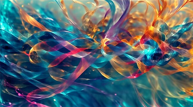 Dynamic abstract image illustrating flowing energy with vibrant blue and orange colors, capturing a sense of motion and vitality.
