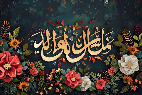 Calligraphy Text Design Background