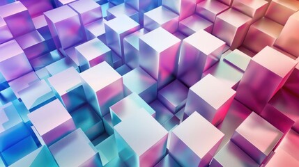 3D abstract. Cube 3d illustration technology background