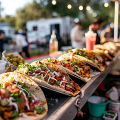 Foto op Plexiglas Taco food truck festival variety and vibrancy © WARIT_S