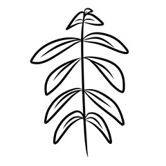 Botanical leaves line