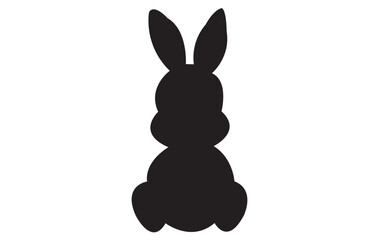 Obraz premium Print Cute Bunny from the back Silhouette Collection Set