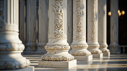 Obraz premium Marble pillars building detail