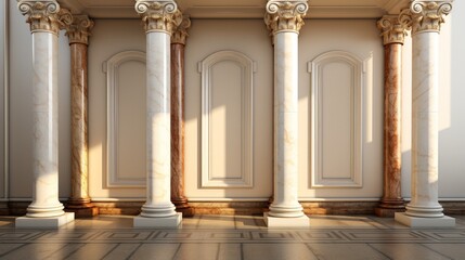 Fototapeta premium Marble pillars building detail
